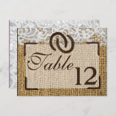 テーブル番号カード馬靴の上のバーラップレース数 ポストカード (正面/裏面)