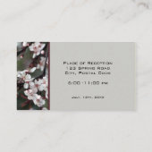 テーブル番号カード(披露宴アドレス) エンクロージャーカード (裏面)