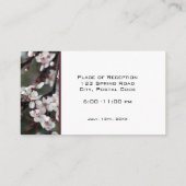 テーブル番号カード(披露宴アドレス) プレイスカード (裏面)