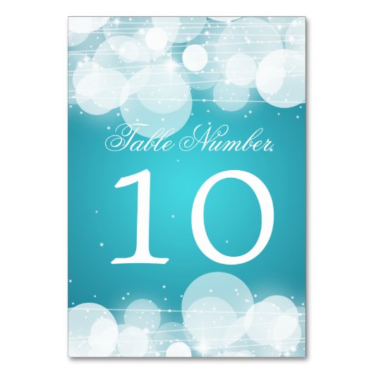 テーブル番号グローとスパークルターコイズ テーブルナンバー (裏面)