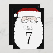 テーブル番号シンプルSanta シーズンポストカード (正面/裏面)