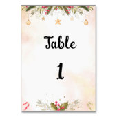 テーブル番号スクリプトの結婚クリスマス テーブルナンバー (裏面)