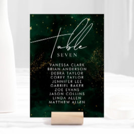 テーブル番号ダークウォーターカラーグリーンマジカルゴールデン テーブルナンバー