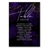 テーブル番号ダークウォーターカラーパープルマジカルゴールデン テーブルナンバー (正面)