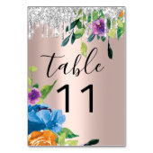 テーブル番号ドリップスシルバーネイビーバラ結婚ズ テーブルナンバー (裏面)