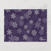 テーブル番号ナス白い雪片 ポストカード (裏面)