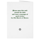 テーブル番号ノートカードIrish 結婚's (裏面)