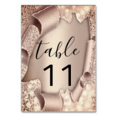 テーブル番号バラ金ゴールドグリッター結婚3D テーブルナンバー (裏面)
