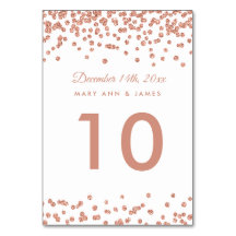 テーブル番号バラ金ゴールドフェイクグリッター紙吹雪白