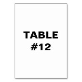 テーブル番号パーティー＆レセプションカード テーブルナンバー (正面)