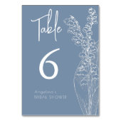 テーブル番号ブライダルシャワーミニマルモダンリスト テーブルナンバー (裏面)