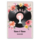 テーブル番号ミュージックレコード結婚のフローラ1950s テーブルナンバー (正面)