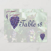 テーブル番号ワインカントリー結婚式 ポストカード (正面/裏面)