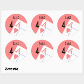 テーブル番号ワインビールボトルウェディングラベル ラウンドシール (シート)