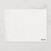 テーブル番号ヴィンテージカード ポストカード (裏面)