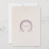 テーブル番号ヴィンテージ結婚アールヌーボー 招待状 (裏面)