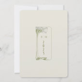 テーブル番号ヴィンテージMackintosh Trees Sage Green 招待状 (裏面)