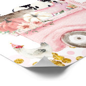 テーブル番号別ファームカボチャのピンクトラックドライブ ポスター (角)