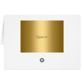 テーブル番号座っているパーティーカード金ゴールド白 (裏面横)