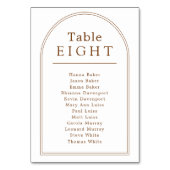 テーブル番号座ミニマル席表 テーブルナンバー (裏面)