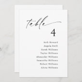 テーブル番号座席表つるのカード 招待状 (正面/裏面)
