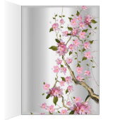 テーブル番号座席表アジアのピンク色のフローラノート (内側 (右))