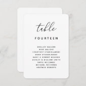 テーブル番号座席表エスコート座席表 招待状 (正面/裏面)