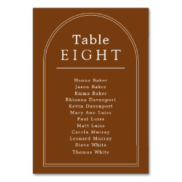 テーブル番号座席表テラコッタアーチ テーブルナンバー