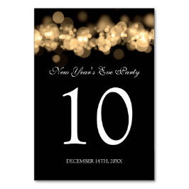 テーブル番号新年のイブパーティー金ゴールド《写真》ぼけ味ライト テーブルナンバー