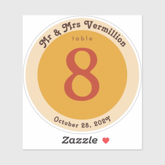 テーブル番号用Groovyビニールレコードラベルシール シール (シート)