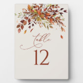 テーブル番号秋水結婚色のイーゼル フォトプラーク (正面)