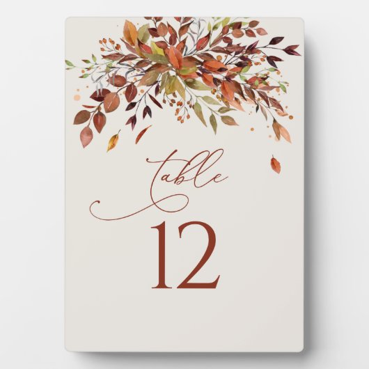 テーブル番号秋水結婚色のイーゼル フォトプラーク (正面)