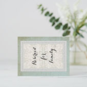 テーブル番号素朴レースWエイジヴィンテージリネン ポストカード (スタンド正面)