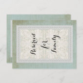 テーブル番号素朴レースWエイジヴィンテージリネン ポストカード (正面/裏面)