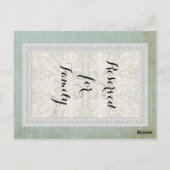 テーブル番号素朴レースWエイジヴィンテージリネン ポストカード (裏面)