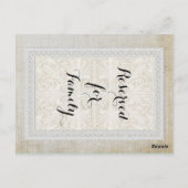 テーブル番号素朴レースWエイジヴィンテージリネン ポストカード (裏面)