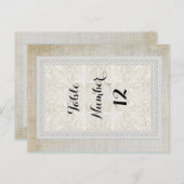 テーブル番号素朴レースWエイジヴィンテージリネン ポストカード (正面/裏面)