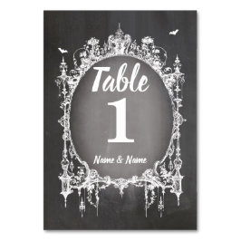 テーブル番号結婚のゴシック様式のフレームハロウィーンカード テーブルナンバー