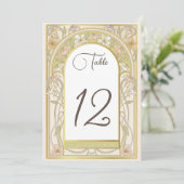 テーブル番号結婚のヴィンテージレトロカード 招待状 (スタンド正面)