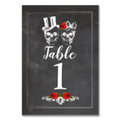 テーブル番号結婚の砂糖スカルカー素朴ド テーブルナンバー (裏面)