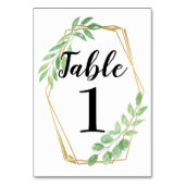 テーブル番号結婚の金ゴールドフレ離れームカード テーブルナンバー (裏面)