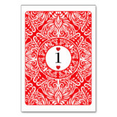 テーブル番号結婚のAce ofハートトランプ テーブルナンバー (裏面)