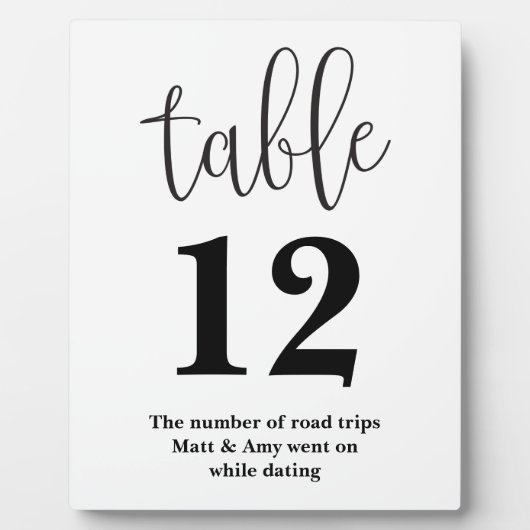 テーブル番号結婚式の受付記号 フォトプラーク (正面)