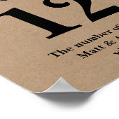 テーブル番号結婚式の受付記号 ポスター (角)