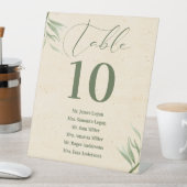 テーブル番号緑ベージュ紙ビジネスCa 台座サイン (インサイチュ)