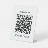 テーブル番号記号、QRコードスキャンから注文 台座サイン (正面)