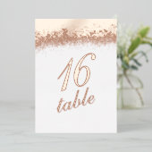 テーブル番号金ゴールドプレスグリッターフォイル招待状 箔招待状 (立ち正面)