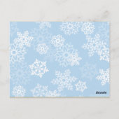テーブル番号青白い雪片 ポストカード (裏面)