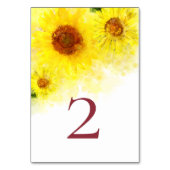 *~*テーブル番号黄色ひまわり結婚の テーブルナンバー (裏面)