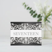 テーブル番号黒きらめくと結晶 ポストカード (スタンド正面)